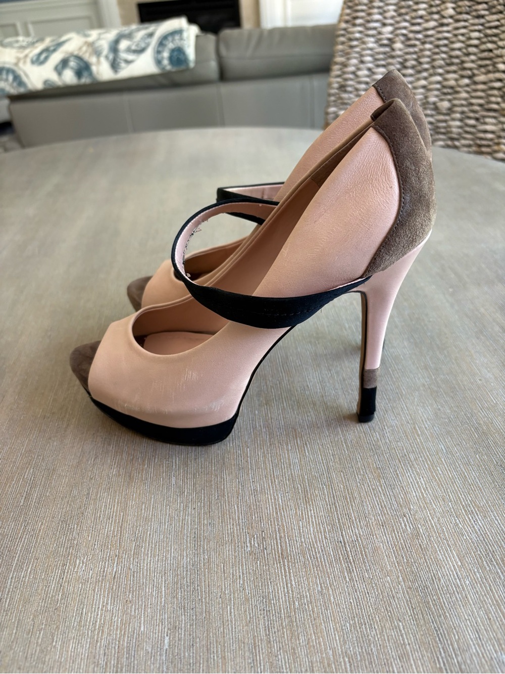 Jessica Simpson Ely blush leather platform pumps 9
